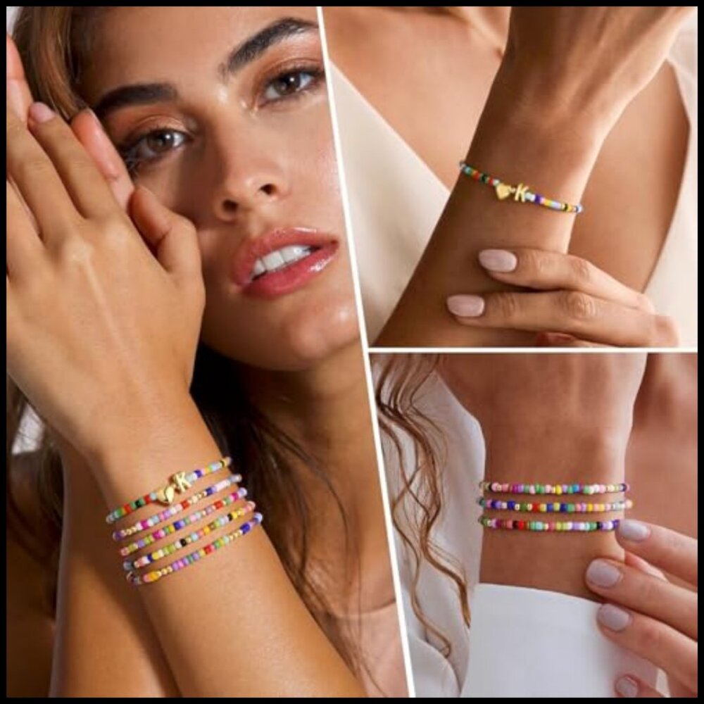 Stackable Stretch Bracelets Set Elegant Layered M… - image 4